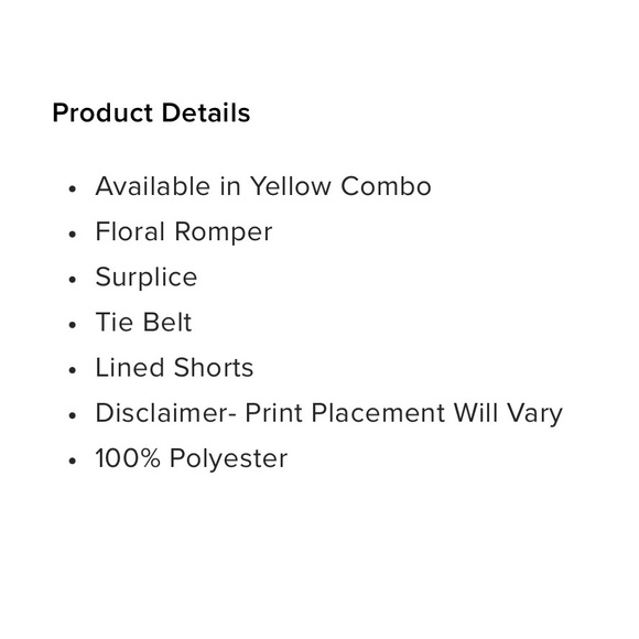 Fashion Nova Shantel Romper in Yellow combo sz 1X New - Picture 7 of 8